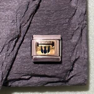 Vintage Weightlifting/Bodybuilding Italian Charm Bracelet Link